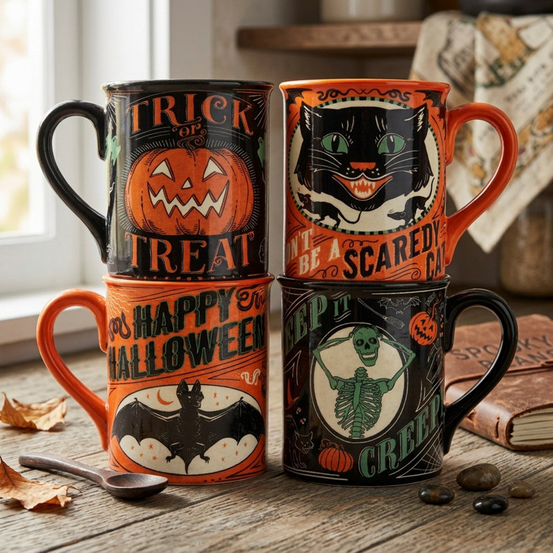 Certified International Scaredy Cat Mug Set & Reviews | Wayfair